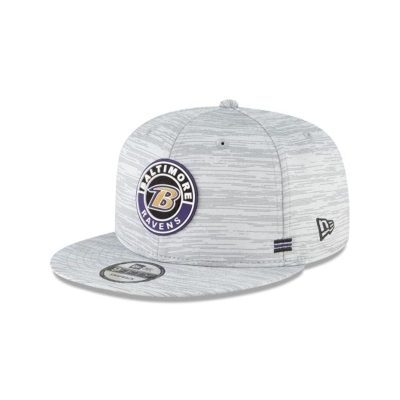 Baltimore Ravens Gorra | New Era Official NFL Fall Sideline 9fifty Snapback Cap Mexico - Grises